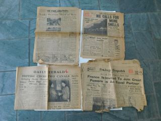 4 Vtg Ww Ll English Newspapers Nov.  1944 News Photos Comics Ads Dispatch Mirror