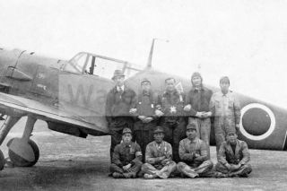 Japanese And German Pilots And Aircraft Engineers At The Messe Ww2 Photo 4x6 92