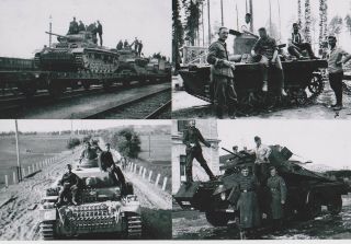 9 P/c Size Photos - Ww2 German Tanks / Vehicles / Military / Army / Soldiers