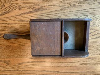 Antique Masonic Black Ball Wooden Voting Box with marbles 3