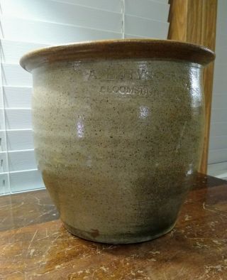 Antique A.  L.  Hyssong Bloomburg Pa Early American Stoneware Crock