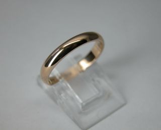 Vintage Soviet Russian Ussr 583 14k Rose Gold Wedding Band Ring