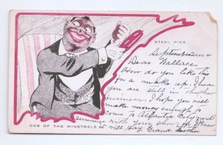 Vintage Black Americana Postcard,  Stamped,  C458