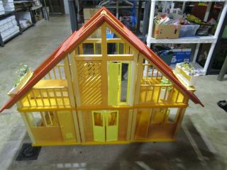 1978 Yellow Barbie Doll A Frame Dream House Nearly Complete Vintage