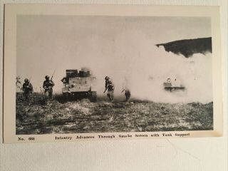 Vintage Real Photo Post Card,  Military,  Us Army Tank,  Ww1,  Historical,  Action