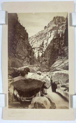 W.  H Jackson,  Toltec Gorge Mexico Denver Rio Grande Rr Albumen Photo 1880s Co