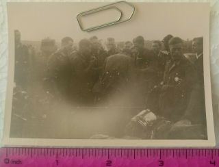 066 Ww2 Orig.  Photo German Soldiers Medal Badge 3 X 4 Inch