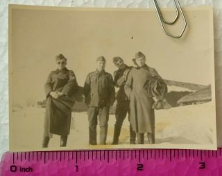 Ww2 Orig.  Photo German Soldiers In Russia Winter Snow Blanket 2.  5 X 3.  5 Inch