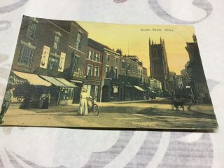 Old Postcard Queen Street Derby