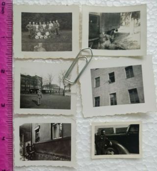 6x Ww2 Orig.  Photos German Officers Soldiers Truck Text 1.  5 X 2 Inch 013