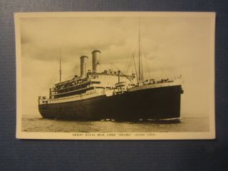 Old Vintage Orama Steamship Rppc Real Photo Postcard - Orient Royal Mail Liner