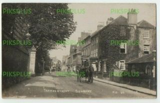 Old Postcard Thames Street Sunbury Middlesex Real Photo Vintage C.  1910