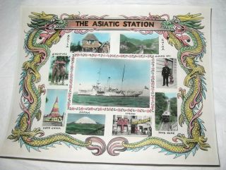 1930s Asiatic Station China Gunboat Uss Sacramento Pg - 19 Color Photo Ah Fung Usn