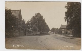 Great Old Real Photo Card Clipston Village Around 1920 Market Harborough Welford