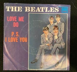 Rare Usa 1964 The Beatles Love Me Do Tollie 45 W/ Picture Sleeve