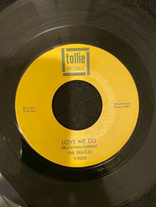 Rare USA 1964 THE BEATLES Love Me Do Tollie 45 w/ Picture Sleeve 3