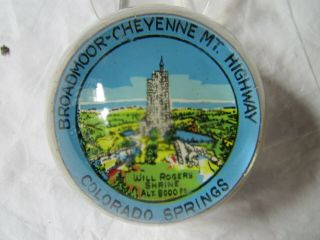 3 " Round Glass Dome Paperweight Colorado Springs Will Rogers Shrine,  Cheyenne Mt