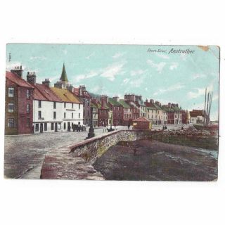 Anstruther Shore Street,  Old Postcard Postally 1908
