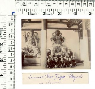 China Xiamen Amoy Tiger Pagoda Temple inside S.  M.  S.  Emden - orig photo ≈ 1911 2