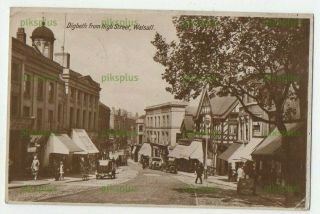 Old Postcard Digbeth From High Street Walsall Staffs Real Photo 1929