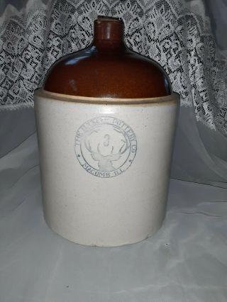 Rare Buckeye Pottery Stoneware 3 Gallon Jug With Cork