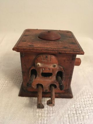 Vtg KOBE DOLL Mech Toy Carved Box Pop - Up Head/Spirit w/Moving Arms Legs 5 of 11 3