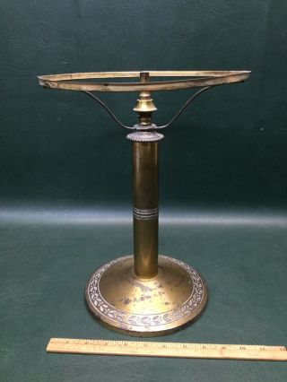Rare Antique Bradley Hubbard Gas Table Lamp Base Numbered 187