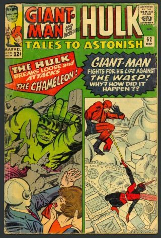 Tales To Astonish 62 - 1st App Of The Leader - Kirby & Ditko Art - 1964 - Vg