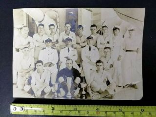 Hms Capetown,  2nd World War Ii Photo Of The Ships Football Team.
