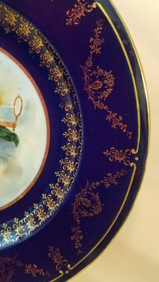 Antique Royal Vienna Porcelain hand painted Portrait Plate 3