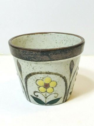 Vintage Otagiri Pottery Planter Flower Pot Small Handpainted Bohemian Style