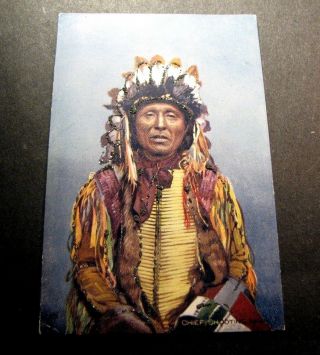 Old Postcards Indian - Chief " Shooting Hawk " Pj2