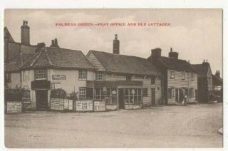 Palmers Green Post Office & Old Cottages Pre 1918 Postcard Middlesex 277c