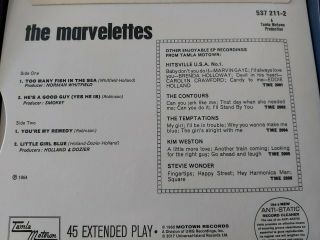 MARVELETTES - TOO MANY FISH IN THE SEA/He ' s a good guy/You ' re my MOTOWN EP 2