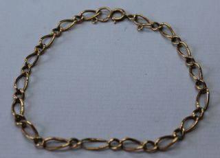 Lovely Unusual Vintage 9ct Yellow Gold Bracelet