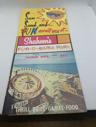 Vintage Shaheen’s Fun - O - Rama Park Salisbury Beach Massachusetts Brochure