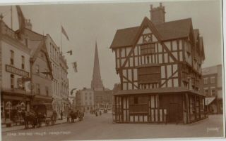 The Old House & High Town,  Hereford,  Herefordshire : Real Photo Postcard (c1910)