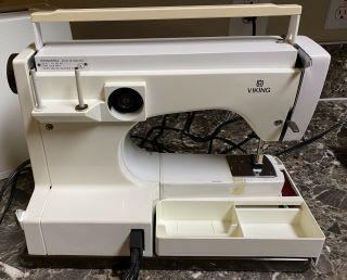 Husqvarna Viking 6370 Vintage Sewing Machine With Case Foot Pedal Accessory 5