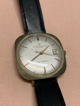 Vintage Men’s Watch GIRARD - PERREGAUX GYROMATIC 10k Gold Filled Case High Freq. 3