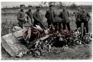 Ww1 German Soldiers With Downed French Spad 13 Wwi