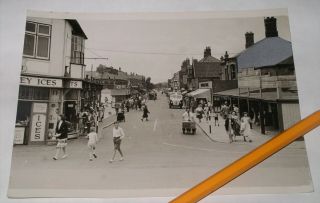 1949 Mablethorpe High Street Vintage Photograph For Postcards Lincolnshire