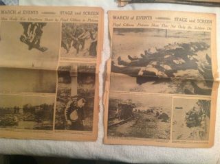 Newspaper Los Angeles Examiner,  “march Of Events” 1935,  Photo Of World War 1