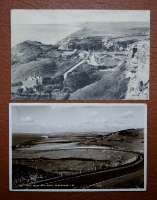 2x Vintage Blackgang Chale Postcards Old Road Photograph Rp Isle Of Wight Photo