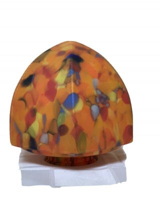 Antique Art Deco Orientalist Glass Globe Shade Pendant Chandelier Lamp 7”