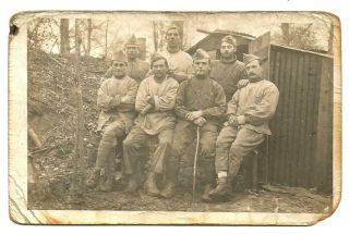 Ww1 French Soldiers In Trench.  Look Photo Before Purchase.  Thanks.  Unposted.