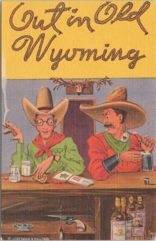 Postcard Out In Old Wyoming Cowboys Gay Interest G4