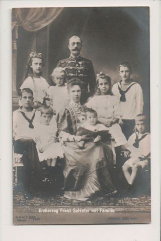 Vintage Postcard Archduke Franz Salvator Archduchess Marie Valerie Of Austria
