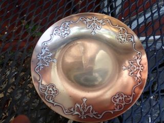 Antique Heintz Sterling Silver on Bronze Charger Plate Circa 1912 Arts & Crafts 2
