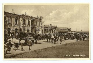 Cyprus Larnaca Partial View Old Animated Photo Postcard