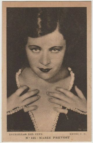 Marie Prevost Vintage 1930s Estrellas Del Cine Postcard From Spain 121 E5